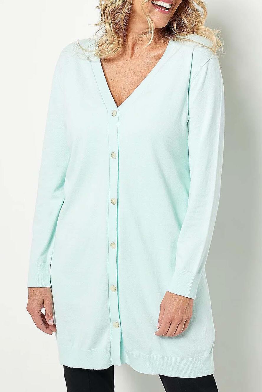 Soft by NAADAM Cotton Cashmere Button Duster Cardigan Mint - Regular